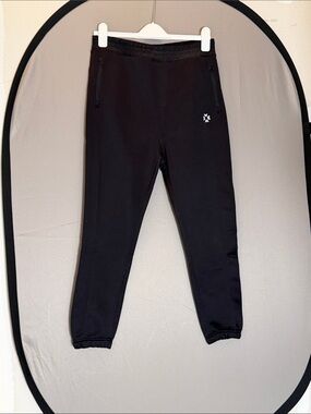 Black Fleece Joggers with Logo